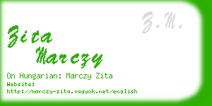 zita marczy business card